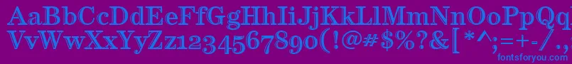 CenturyHtldOsItcTt Font – Blue Fonts on Purple Background