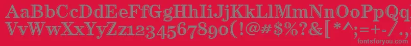 CenturyHtldOsItcTt Font – Gray Fonts on Red Background