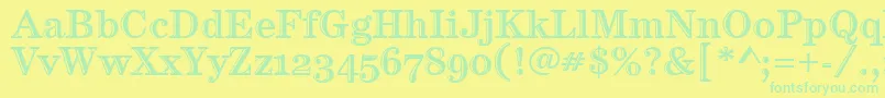 CenturyHtldOsItcTt Font – Green Fonts on Yellow Background