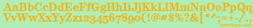 CenturyHtldOsItcTt Font – Orange Fonts on Green Background