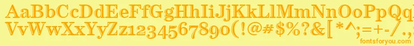 CenturyHtldOsItcTt Font – Orange Fonts on Yellow Background