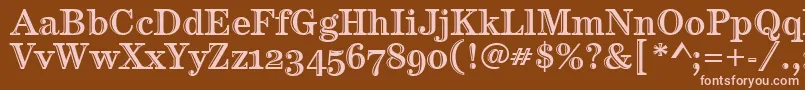 CenturyHtldOsItcTt Font – Pink Fonts on Brown Background