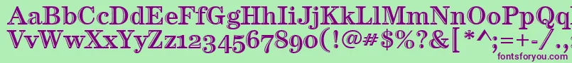 CenturyHtldOsItcTt Font – Purple Fonts on Green Background