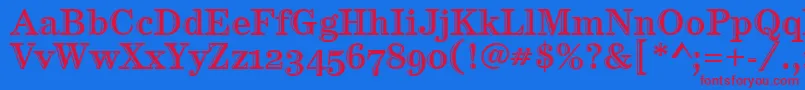 CenturyHtldOsItcTt Font – Red Fonts on Blue Background