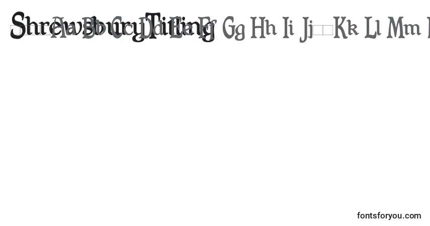 Schriftart ShrewsburyTitling – Alphabet, Zahlen, spezielle Symbole