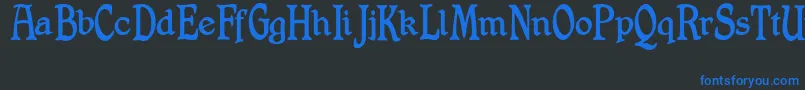 ShrewsburyTitling Font – Blue Fonts on Black Background