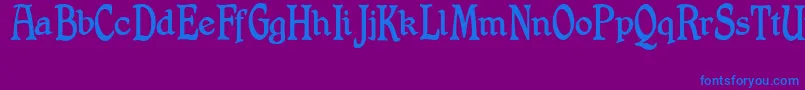 ShrewsburyTitling Font – Blue Fonts on Purple Background