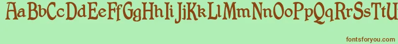 ShrewsburyTitling Font – Brown Fonts on Green Background