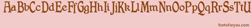 ShrewsburyTitling Font – Brown Fonts on Pink Background