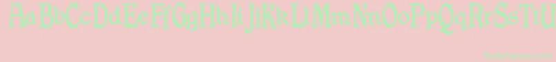 ShrewsburyTitling Font – Green Fonts on Pink Background