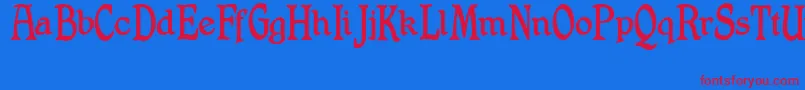 ShrewsburyTitling Font – Red Fonts on Blue Background