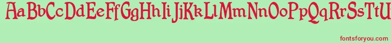 ShrewsburyTitling Font – Red Fonts on Green Background