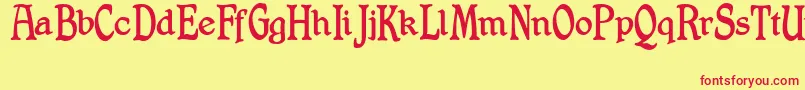 ShrewsburyTitling Font – Red Fonts on Yellow Background