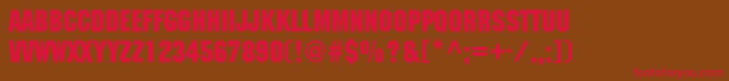 Machinestd Font – Red Fonts on Brown Background