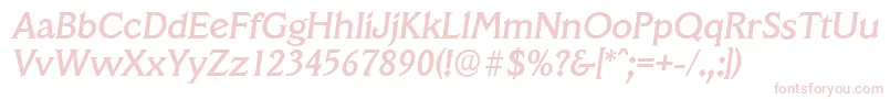VeracruzserialMediumItalic Font – Pink Fonts on White Background