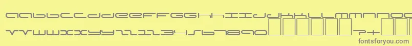 フォントPodd – 黄色の背景に灰色の文字