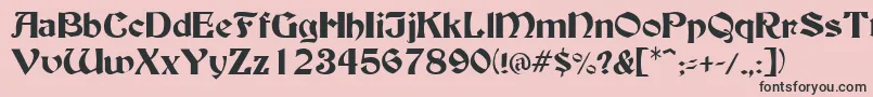 BuckinghamRegular Font – Black Fonts on Pink Background