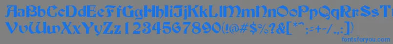 BuckinghamRegular Font – Blue Fonts on Gray Background