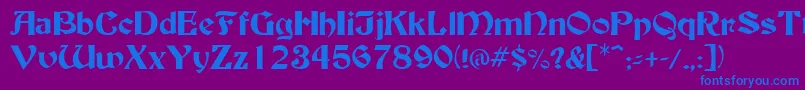 BuckinghamRegular Font – Blue Fonts on Purple Background