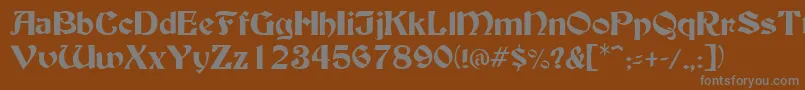 BuckinghamRegular Font – Gray Fonts on Brown Background