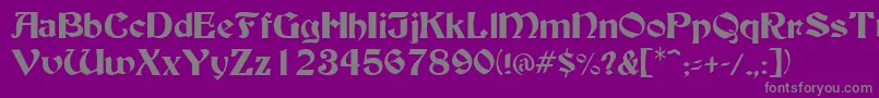 BuckinghamRegular Font – Gray Fonts on Purple Background