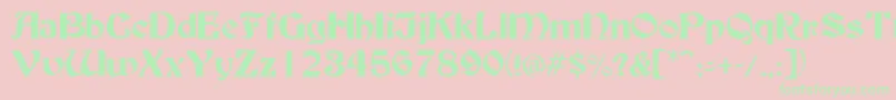 BuckinghamRegular Font – Green Fonts on Pink Background