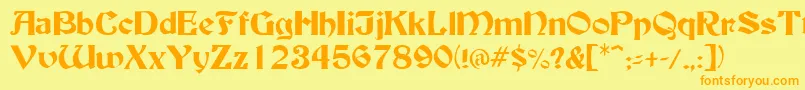 BuckinghamRegular Font – Orange Fonts on Yellow Background