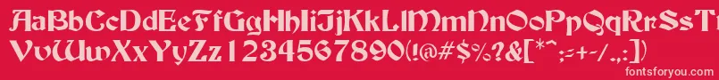 BuckinghamRegular Font – Pink Fonts on Red Background