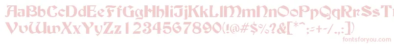 Fonte BuckinghamRegular – fontes rosa em um fundo branco