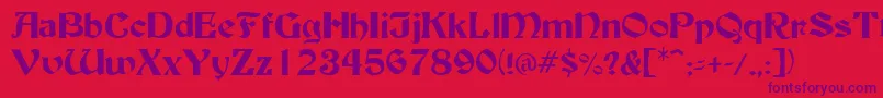 BuckinghamRegular Font – Purple Fonts on Red Background