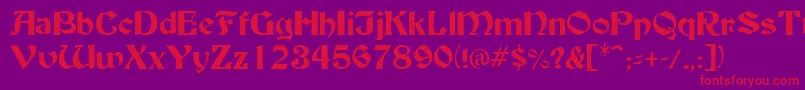 BuckinghamRegular Font – Red Fonts on Purple Background