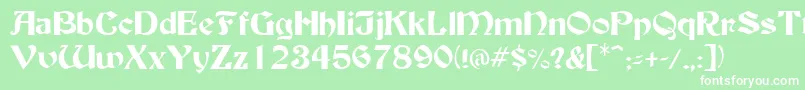 BuckinghamRegular Font – White Fonts on Green Background