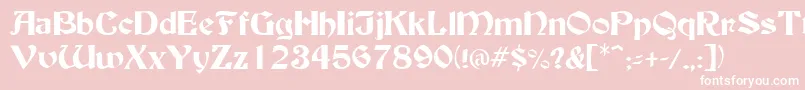 BuckinghamRegular Font – White Fonts on Pink Background
