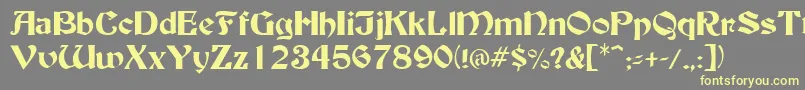 BuckinghamRegular Font – Yellow Fonts on Gray Background