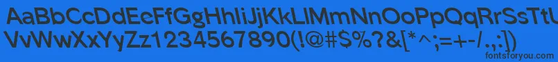 PhinsterleftyBold Font – Black Fonts on Blue Background