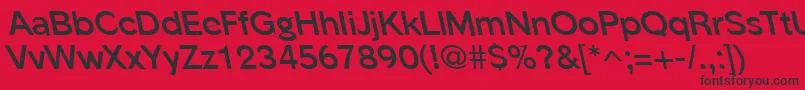 フォントPhinsterleftyBold – 赤い背景に黒い文字