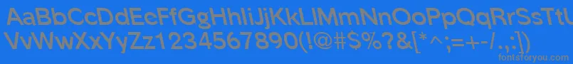 フォントPhinsterleftyBold – 青い背景に灰色の文字