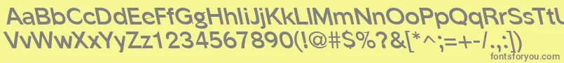 フォントPhinsterleftyBold – 黄色の背景に灰色の文字