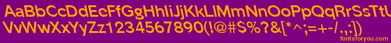 PhinsterleftyBold Font – Orange Fonts on Purple Background