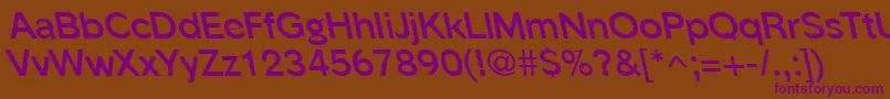 PhinsterleftyBold Font – Purple Fonts on Brown Background