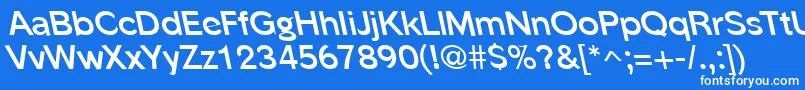 Шрифт PhinsterleftyBold – белые шрифты на синем фоне