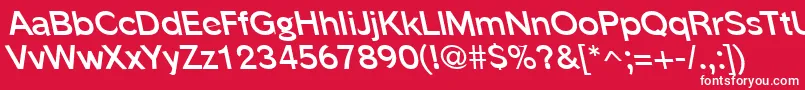 フォントPhinsterleftyBold – 赤い背景に白い文字