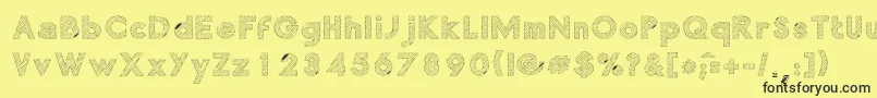 ChocolateLight Font – Black Fonts on Yellow Background