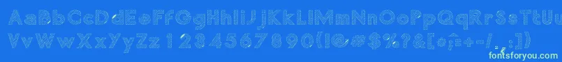 ChocolateLight Font – Green Fonts on Blue Background