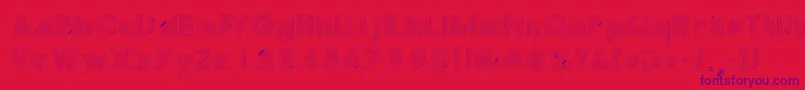 ChocolateLight Font – Purple Fonts on Red Background