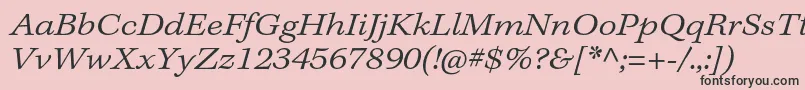 Czcionka KeplerstdLightextitcapt – czarne czcionki na różowym tle
