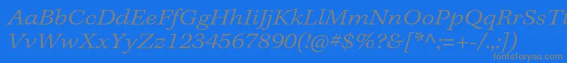 Шрифт KeplerstdLightextitcapt – серые шрифты на синем фоне