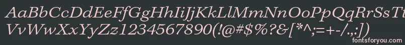 Шрифт KeplerstdLightextitcapt – розовые шрифты на чёрном фоне