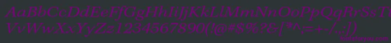 KeplerstdLightextitcapt-fontti – violetit fontit mustalla taustalla
