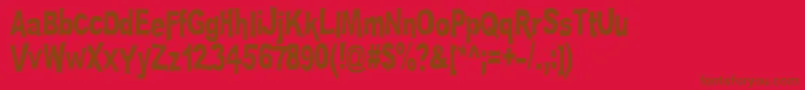 Platsch Font – Brown Fonts on Red Background